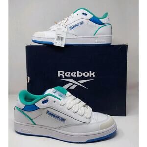 Reebok Club C Bulc White Green Blue Leather Sneakers Mens Size 12 New